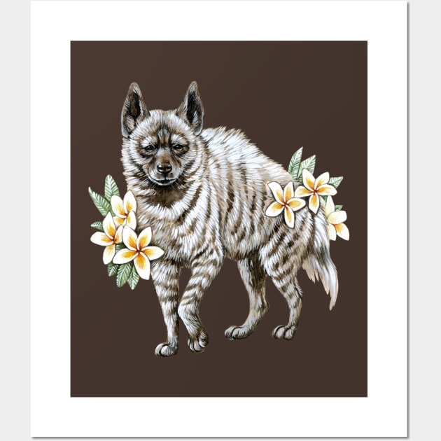 Striped Hyena with Frangipanis Wall Art by Pip Tacla